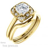 Cushion Cut Forever One Moissanite Engagement Ring #GTJ1020-cushion-fo-y 6 Cushion Cut Forever One Moissanite Engagement Ring #GTJ1020-cushion-fo-y