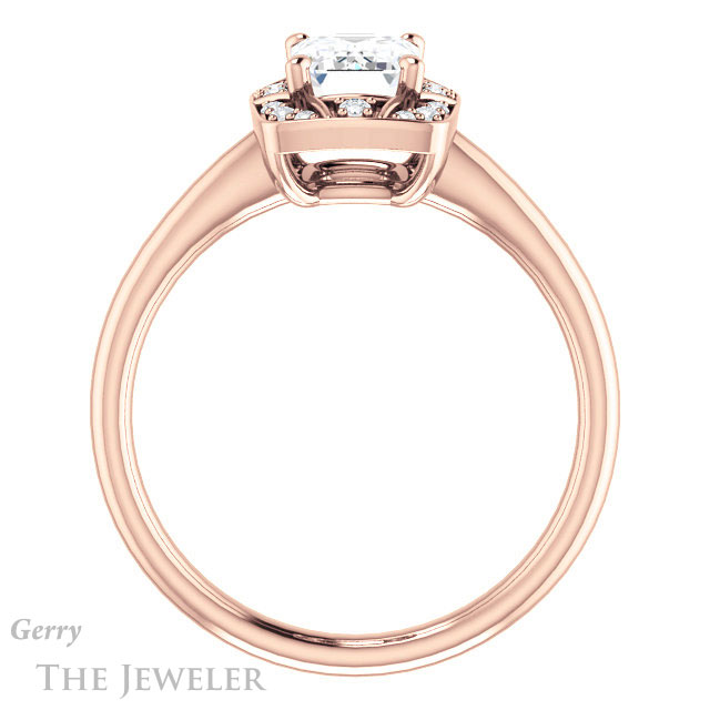 Emerald Cut Forever Brilliant Moissanite Engagement Ring #GTJ1020-emerald-fb-r