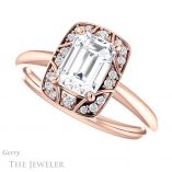 Emerald Cut Forever Brilliant Moissanite Engagement Ring #GTJ1020-emerald-fb-r