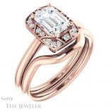 Emerald Cut Forever Brilliant Moissanite Engagement Ring #GTJ1020-emerald-fb-r