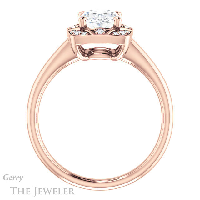 Oval Shaped Forever One Moissanite Engagement Ring #GTJ1020-oval-fo-r