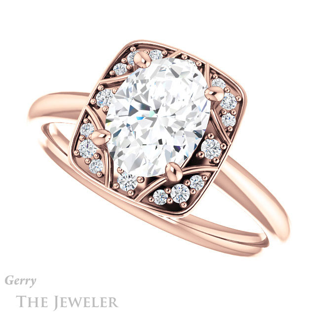 Oval Shaped Forever One Moissanite Engagement Ring #GTJ1020-oval-fo-r 5 Oval Shaped Forever One Moissanite Engagement Ring #GTJ1020-oval-fo-r