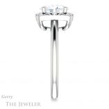 Oval Shaped Forever One Moissanite Engagement Ring #GTJ1020-oval-fo-w 3 Oval Shaped Forever One Moissanite Engagement Ring #GTJ1020-oval-fo-w