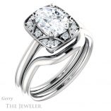 Oval Shaped Forever One Moissanite Engagement Ring #GTJ1020-oval-fo-w 6 Oval Shaped Forever One Moissanite Engagement Ring #GTJ1020-oval-fo-w