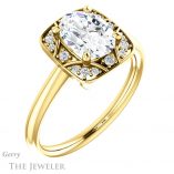 Oval Shaped Forever One Moissanite Engagement Ring #GTJ1020-oval-fo-y 4 Oval Shaped Forever One Moissanite Engagement Ring #GTJ1020-oval-fo-y