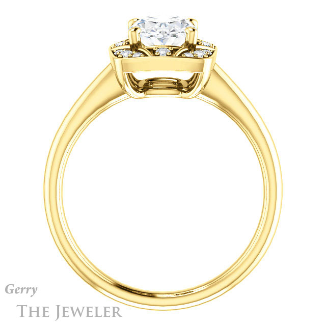 Oval Shaped Forever One Moissanite Engagement Ring #GTJ1020-oval-fo-y 2 Oval Shaped Forever One Moissanite Engagement Ring #GTJ1020-oval-fo-y
