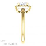 Oval Shaped Forever One Moissanite Engagement Ring #GTJ1020-oval-fo-y 3 Oval Shaped Forever One Moissanite Engagement Ring #GTJ1020-oval-fo-y