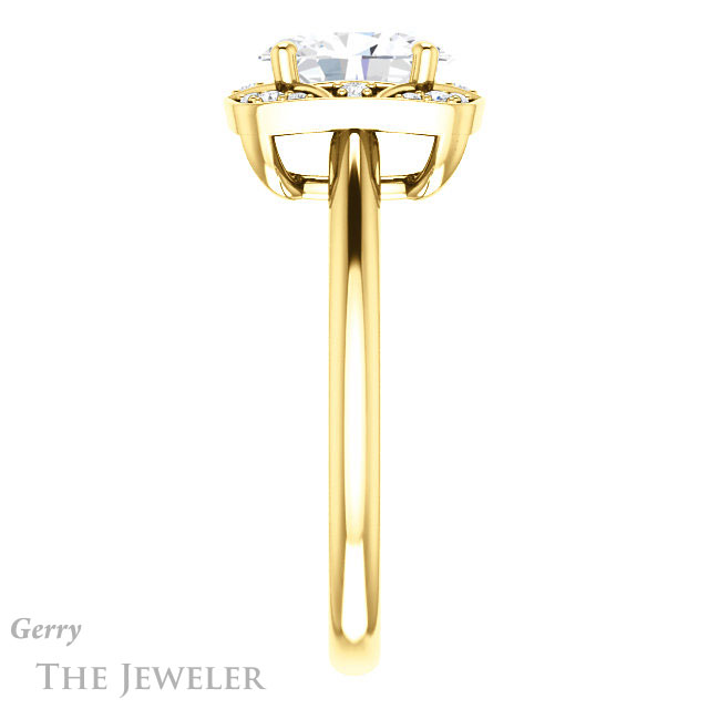 Oval Shaped Forever One Moissanite Engagement Ring #GTJ1020-oval-fo-y 3 Oval Shaped Forever One Moissanite Engagement Ring #GTJ1020-oval-fo-y