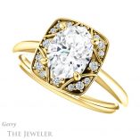 Oval Shaped Forever One Moissanite Engagement Ring #GTJ1020-oval-fo-y 5 Oval Shaped Forever One Moissanite Engagement Ring #GTJ1020-oval-fo-y