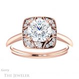 Round Cut Forever One Moissanite Engagement Ring #GTJ1020-round-fo-r 1 Round Cut Forever One Moissanite Engagement Ring #GTJ1020-round-fo-r