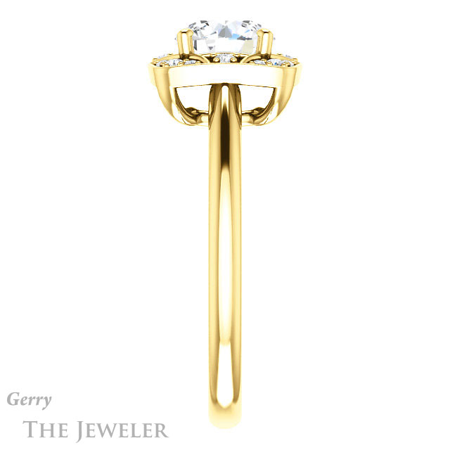 Round Cut Forever One Moissanite Engagement Ring #GTJ1020-round-fo-y 3 Round Cut Forever One Moissanite Engagement Ring #GTJ1020-round-fo-y