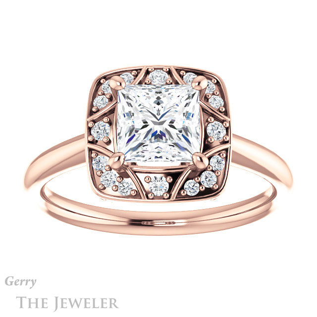 Princess Cut Forever One Moissanite Engagement Ring #GTJ1020-square-fo-r 1 Princess Cut Forever One Moissanite Engagement Ring #GTJ1020-square-fo-r