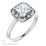 Princess Cut Forever One Moissanite Engagement Ring #GTJ1020-square-fo-w