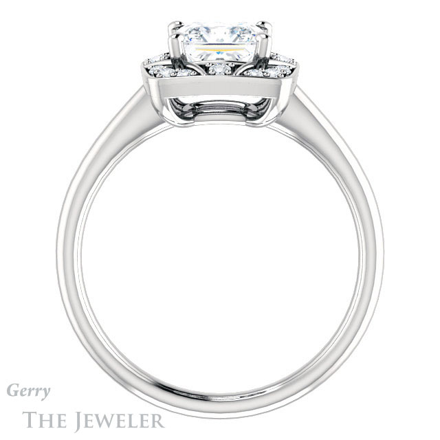 Princess Cut Forever One Moissanite Engagement Ring #GTJ1020-square-fo-w