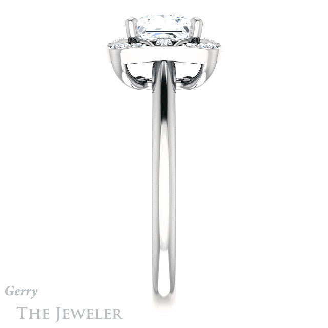 Princess Cut Forever One Moissanite Engagement Ring #GTJ1020-square-fo-w
