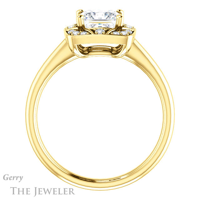 Princess Cut Forever One Moissanite Engagement Ring #GTJ1020-square-fo-y
