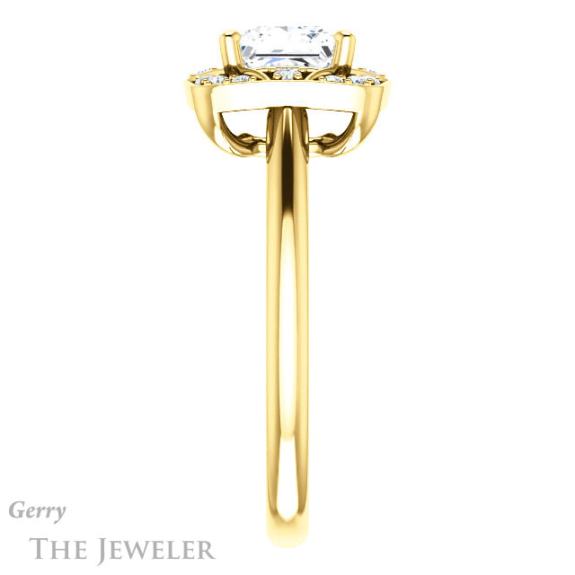 Princess Cut Forever One Moissanite Engagement Ring #GTJ1020-square-fo-y