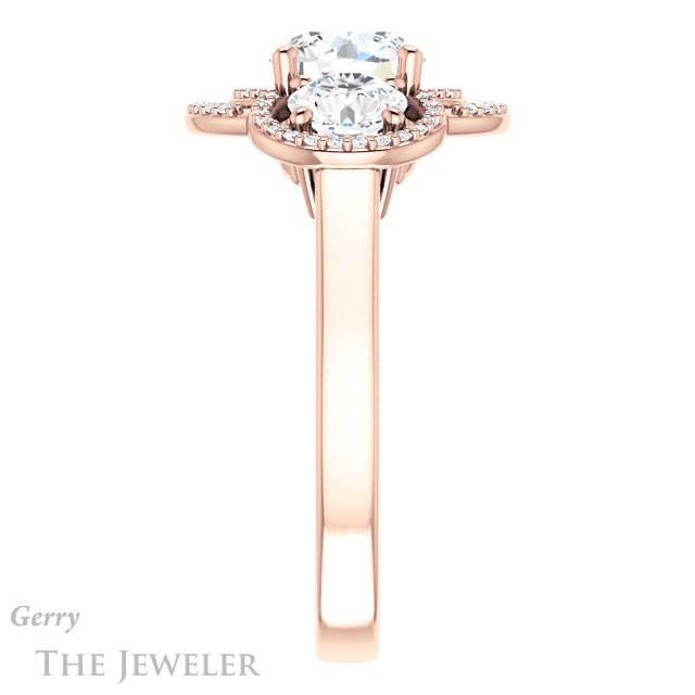 Round Cut Forever One Moissanite Engagement Ring #GTJ1021-round-fo-r | Gerry The Jeweler Round Cut Forever One Moissanite Engagement Ring #GTJ1021-round-fo-r