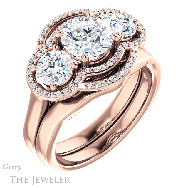 Round Cut Forever One Moissanite Engagement Ring #GTJ1021-round-fo-r | Gerry The Jeweler Round Cut Forever One Moissanite Engagement Ring #GTJ1021-round-fo-r