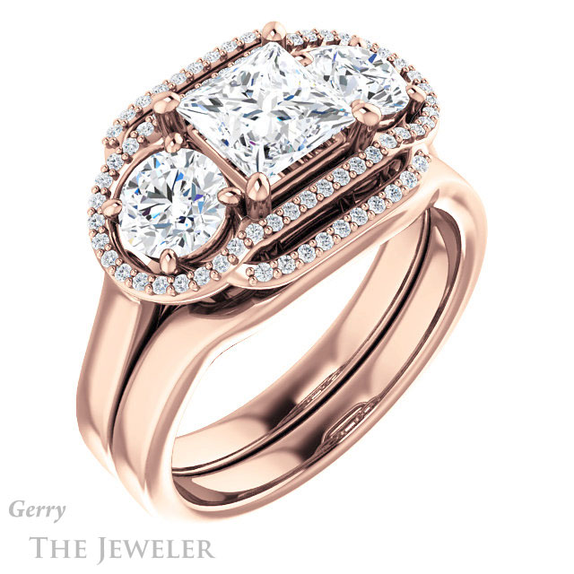 Princess Cut Forever One Moissanite Engagement Ring #GTJ1021-square-fo-r | Gerry The Jeweler Princess Cut Forever One Moissanite Engagement Ring #GTJ1021-square-fo-r