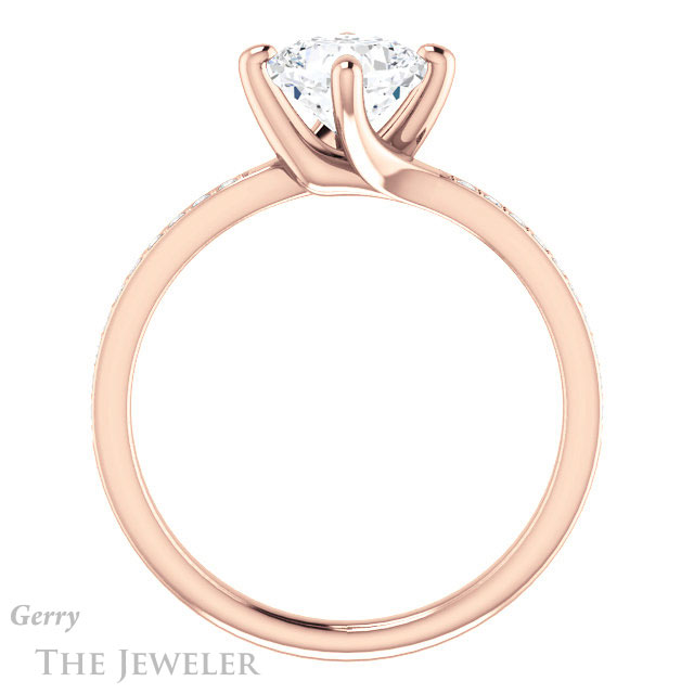 Cushion Cut Forever One Moissanite Engagement Ring #GTJ1022-cushion-fo-r 2 Cushion Cut Forever One Moissanite Engagement Ring #GTJ1022-cushion-fo-r