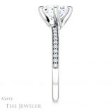 Cushion Cut Forever One Moissanite Engagement Ring #GTJ1022-cushion-fo-w 3 Cushion Cut Forever One Moissanite Engagement Ring #GTJ1022-cushion-fo-w