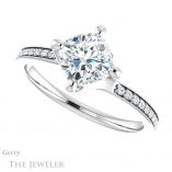 Cushion Cut Forever One Moissanite Engagement Ring #GTJ1022-cushion-fo-w 5 Cushion Cut Forever One Moissanite Engagement Ring #GTJ1022-cushion-fo-w