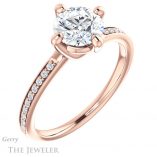 Round Cut Forever One Moissanite Engagement Ring #GTJ1022-round-fo-r 4 Round Cut Forever One Moissanite Engagement Ring #GTJ1022-round-fo-r