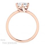 Round Cut Forever One Moissanite Engagement Ring #GTJ1022-round-fo-r 2 Round Cut Forever One Moissanite Engagement Ring #GTJ1022-round-fo-r