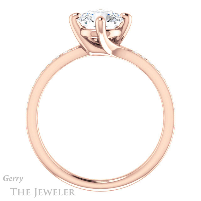 Round Cut Forever One Moissanite Engagement Ring #GTJ1022-round-fo-r 2 Round Cut Forever One Moissanite Engagement Ring #GTJ1022-round-fo-r