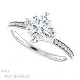 Round Cut Forever One Moissanite Engagement Ring #GTJ1022-round-fo-w 5 Round Cut Forever One Moissanite Engagement Ring #GTJ1022-round-fo-w