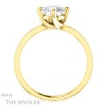 Round Cut Forever One Moissanite Engagement Ring #GTJ1022-round-fo-y 2 Round Cut Forever One Moissanite Engagement Ring #GTJ1022-round-fo-y