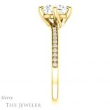 Round Cut Forever One Moissanite Engagement Ring #GTJ1022-round-fo-y 3 Round Cut Forever One Moissanite Engagement Ring #GTJ1022-round-fo-y