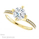 Round Cut Forever One Moissanite Engagement Ring #GTJ1022-round-fo-y 5 Round Cut Forever One Moissanite Engagement Ring #GTJ1022-round-fo-y