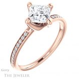 Princess Cut Forever One Moissanite Engagement Ring #GTJ1022-square-fo-r 4 Princess Cut Forever One Moissanite Engagement Ring #GTJ1022-square-fo-r