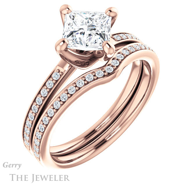 Princess Cut Forever One Moissanite Engagement Ring #GTJ1022-square-fo-r 6 Princess Cut Forever One Moissanite Engagement Ring #GTJ1022-square-fo-r