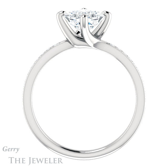 Princess Cut Forever One Moissanite Engagement Ring #GTJ1022-square-fo-w