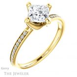 Princess Cut Forever One Moissanite Engagement Ring #GTJ1022-square-fo-y