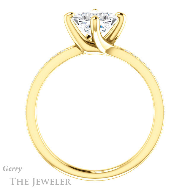 Princess Cut Forever One Moissanite Engagement Ring #GTJ1022-square-fo-y