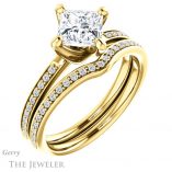Princess Cut Forever One Moissanite Engagement Ring #GTJ1022-square-fo-y