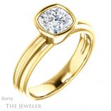Cushion Cut Forever One Moissanite Engagement Ring #GTJ1023-cushion-fo-y