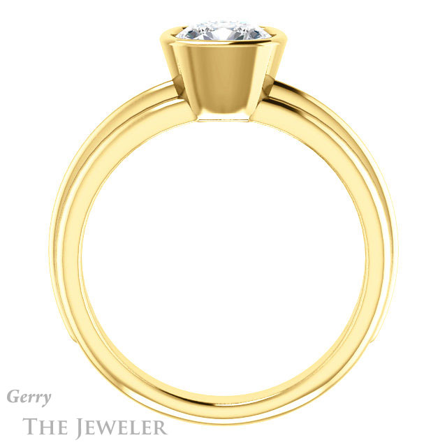 Cushion Cut Forever One Moissanite Engagement Ring #GTJ1023-cushion-fo-y