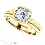 Cushion Cut Forever One Moissanite Engagement Ring #GTJ1023-cushion-fo-y