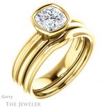 Cushion Cut Forever One Moissanite Engagement Ring #GTJ1023-cushion-fo-y