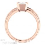 Emerald Cut Forever One Moissanite Engagement Ring #GTJ1023-emerald-fb-r 2 Emerald Cut Forever Brilliant Moissanite Engagement Ring #GTJ1023-emerald-fb-r