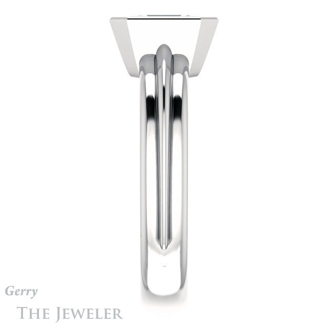 Emerald Cut Forever Brilliant Moissanite Engagement Ring #GTJ1023-emerald-fb-w