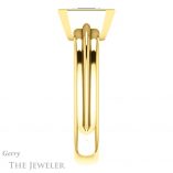 Emerald Cut Forever One Moissanite Engagement Ring #GTJ1023-emerald-fb-y 3 Emerald Cut Forever Brilliant Moissanite Engagement Ring #GTJ1023-emerald-fb-y