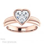 Heart Shaped Forever Brilliant Moissanite Engagement Ring #GTJ1023-heart-fb-r