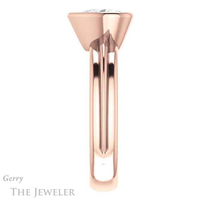 Heart Shaped Forever Brilliant Moissanite Engagement Ring #GTJ1023-heart-fb-r