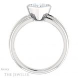 Heart Shaped Forever One Moissanite Engagement Ring #GTJ1023-heart-fb-w 2 Heart Shaped Forever Brilliant Moissanite Engagement Ring #GTJ1023-heart-fb-w